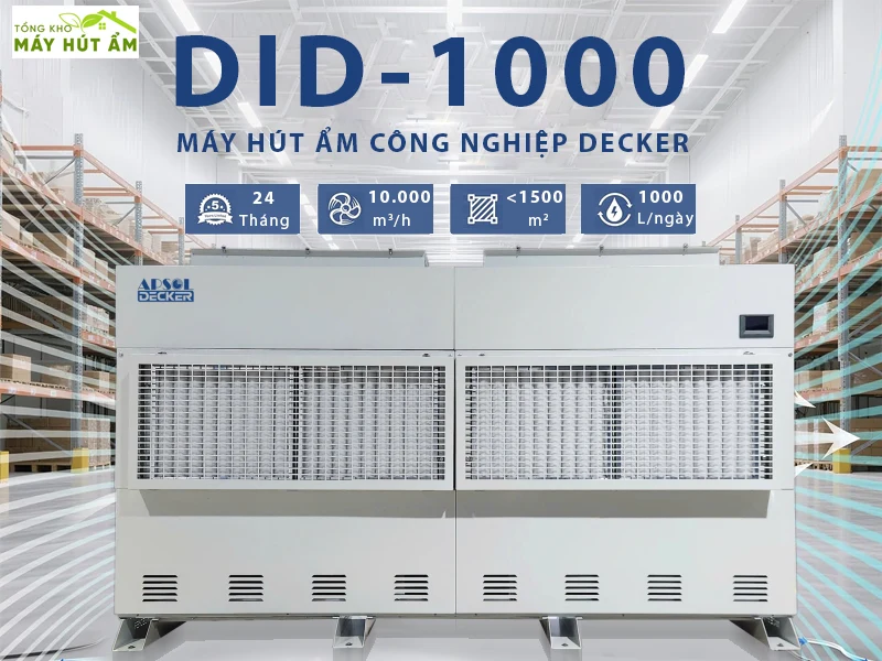 máy hút ẩm công nghiệp decker did-1000 