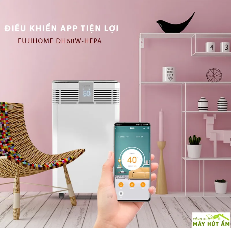 máy hút ẩm fujihome dh60w-hepa