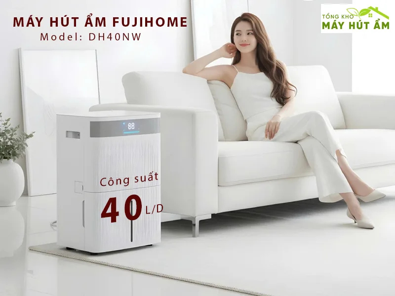 máy hút ẩm fujihome dh40nw