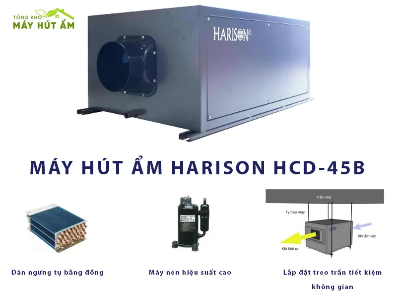 máy hút ẩm harison hcd-45b