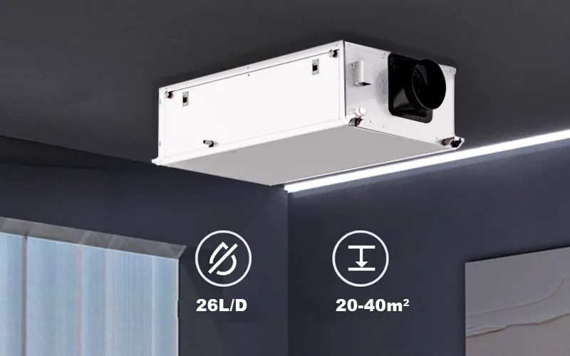 Máy hút ẩm - Tổng kho máy hút ẩm máy hút ẩm treo trần Kosmen km-26E