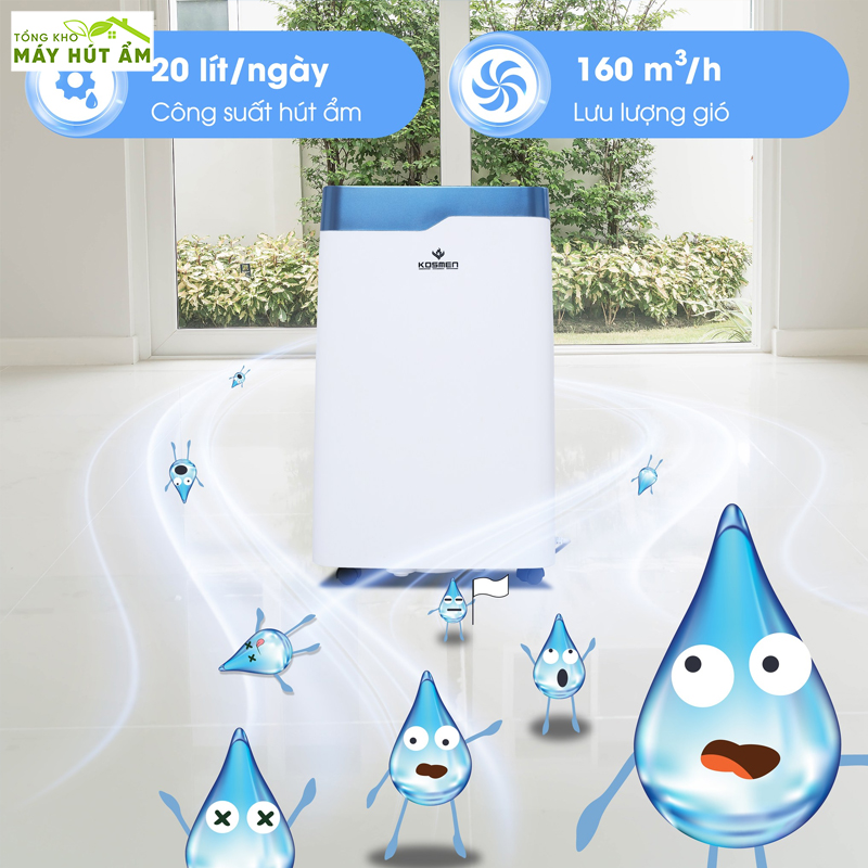 máy hút ẩm kosmen km-20n