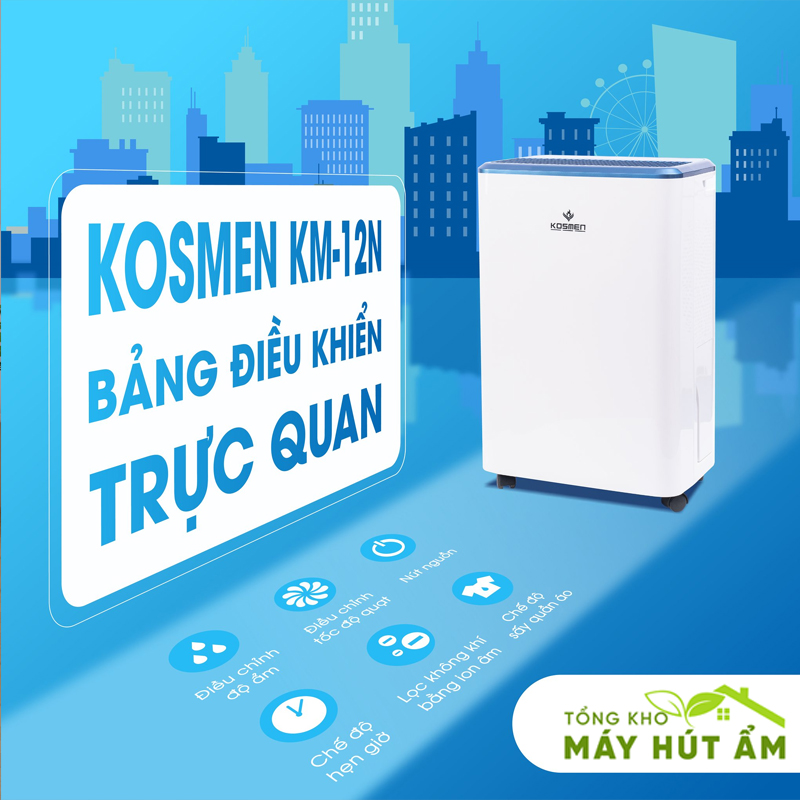 Máy hút ẩm - Tổng kho máy hút ẩm máy hút ẩm kosmen km-12n