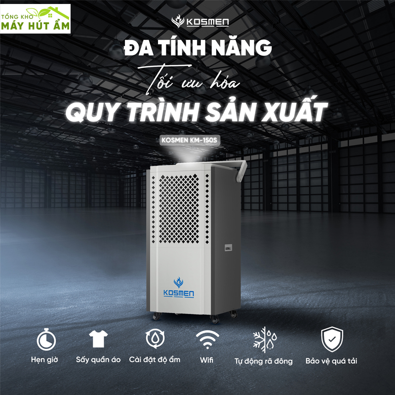 máy hút ẩm công nghiệp kosmen km-150s 
