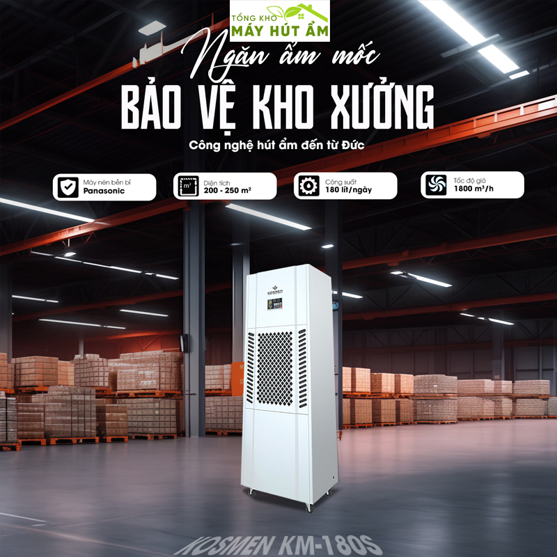máy hút ẩm kosmen km-180s