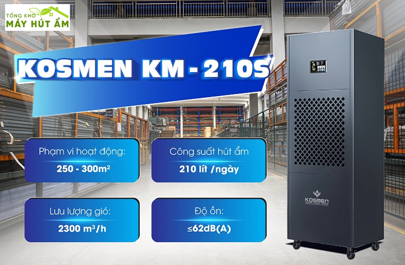 Máy hút ẩm - Tổng kho máy hút ẩm máy hút ẩm công nghiệp kosmen km-210s