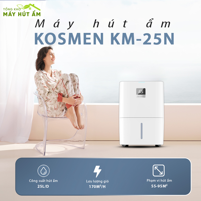 máy hút ẩm kosmen km-25n