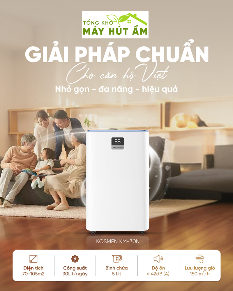 máy hút ẩm kosmen km-30n