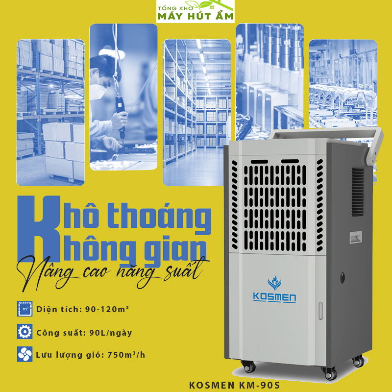Máy hút ẩm - Tổng kho máy hút ẩm máy hút ẩm kosmen km-90s