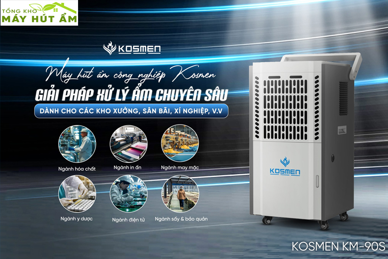 Máy hút ẩm - Tổng kho máy hút ẩm máy hút ẩm kosmen km-90s