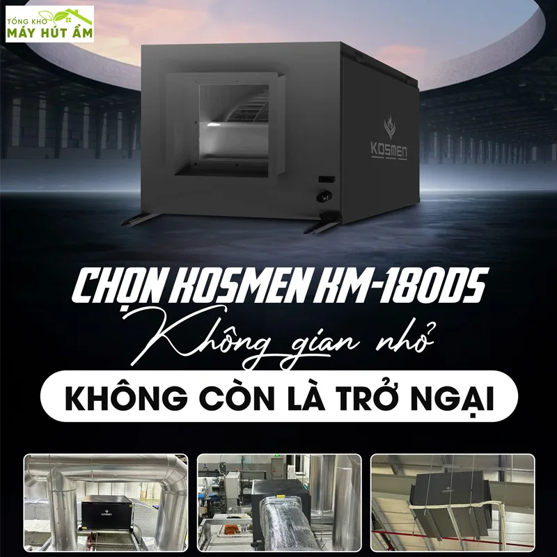 Máy hút ẩm - Tổng kho máy hút ẩm máy hút ẩm treo trần kosmen km-180ds