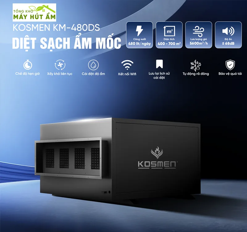 máy hút ẩm kosmen km-480ds