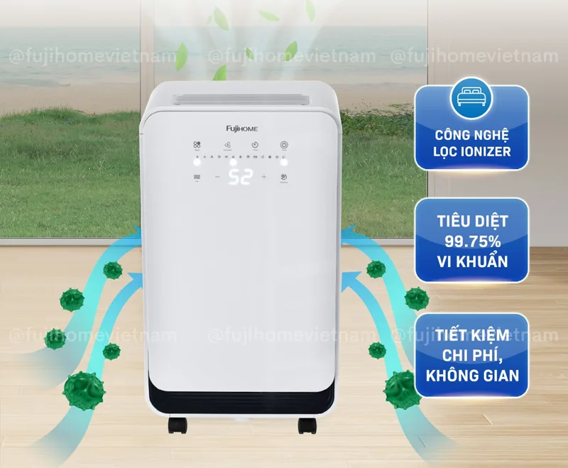 máy hút hút ẩm fujihome dh10