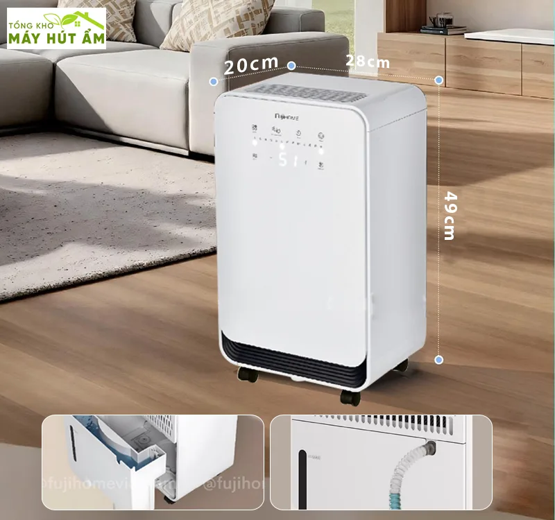 máy hút ẩm fujihome dh12new