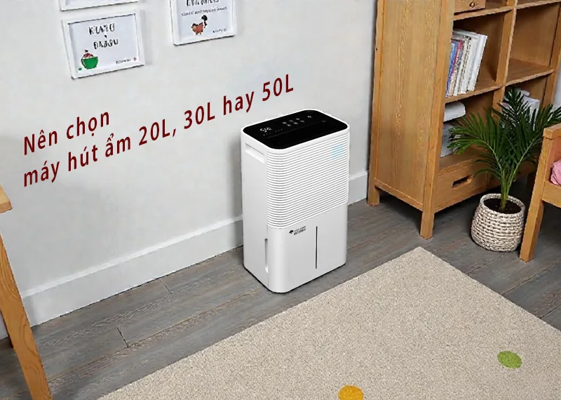 nên chọn máy hút ẩm 20l, 30l hay 50l