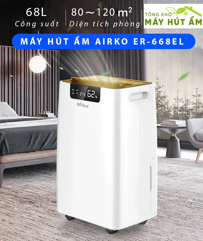 máy hút ẩm airko er-668el